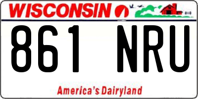 WI license plate 861NRU