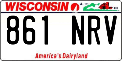 WI license plate 861NRV