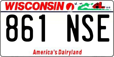 WI license plate 861NSE