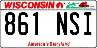 WI license plate 861NSI