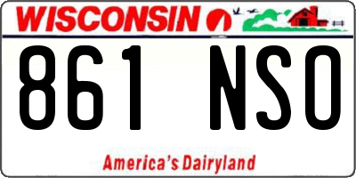 WI license plate 861NSO