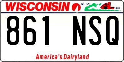 WI license plate 861NSQ