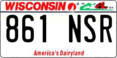 WI license plate 861NSR