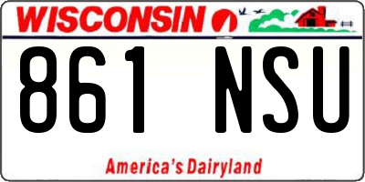 WI license plate 861NSU