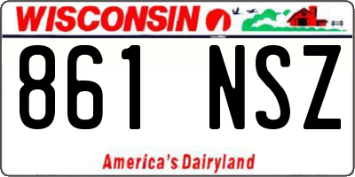 WI license plate 861NSZ
