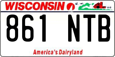 WI license plate 861NTB