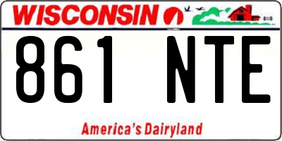 WI license plate 861NTE