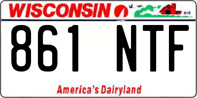 WI license plate 861NTF