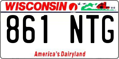 WI license plate 861NTG