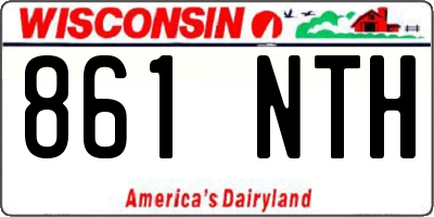 WI license plate 861NTH