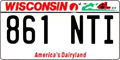 WI license plate 861NTI