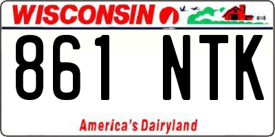 WI license plate 861NTK