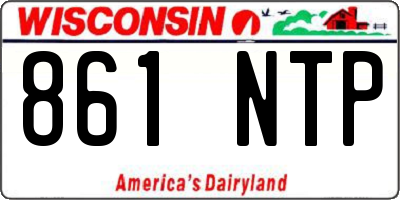 WI license plate 861NTP