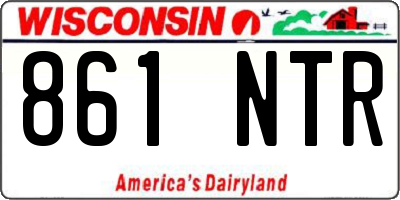 WI license plate 861NTR