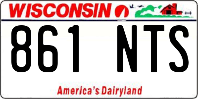 WI license plate 861NTS