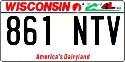 WI license plate 861NTV