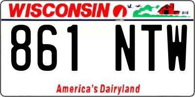 WI license plate 861NTW