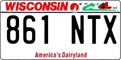 WI license plate 861NTX