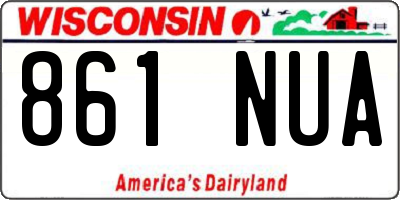 WI license plate 861NUA