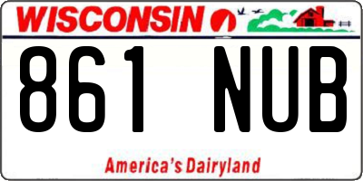 WI license plate 861NUB