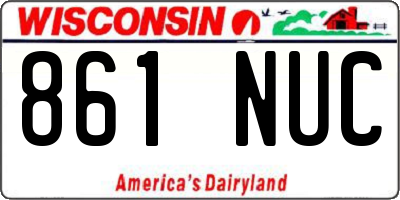 WI license plate 861NUC