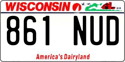 WI license plate 861NUD