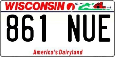 WI license plate 861NUE