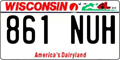 WI license plate 861NUH