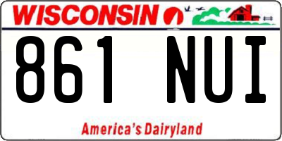 WI license plate 861NUI