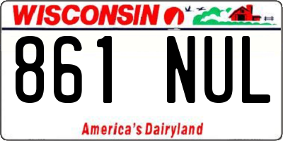 WI license plate 861NUL