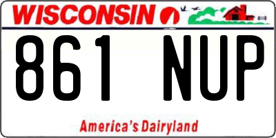 WI license plate 861NUP