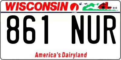 WI license plate 861NUR