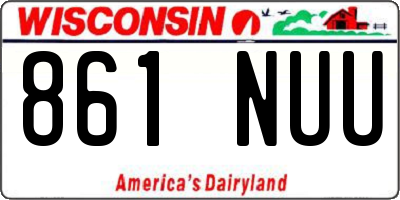 WI license plate 861NUU