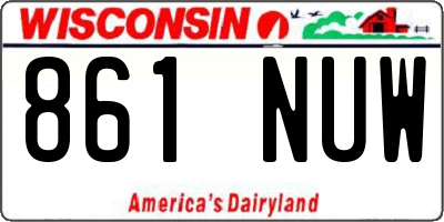 WI license plate 861NUW