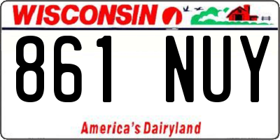 WI license plate 861NUY