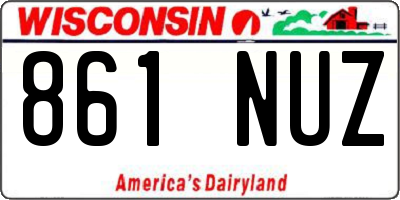 WI license plate 861NUZ