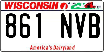 WI license plate 861NVB