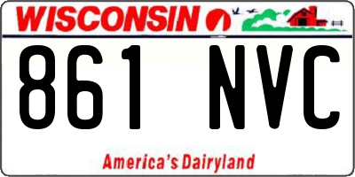 WI license plate 861NVC