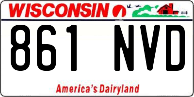 WI license plate 861NVD