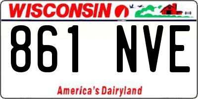 WI license plate 861NVE