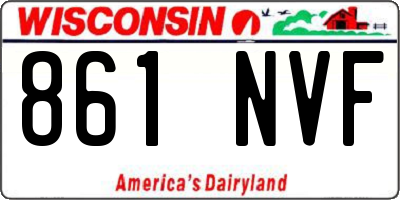 WI license plate 861NVF