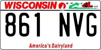 WI license plate 861NVG