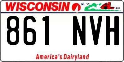 WI license plate 861NVH