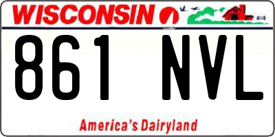 WI license plate 861NVL
