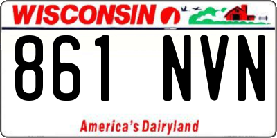 WI license plate 861NVN
