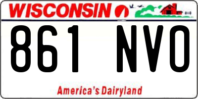 WI license plate 861NVO