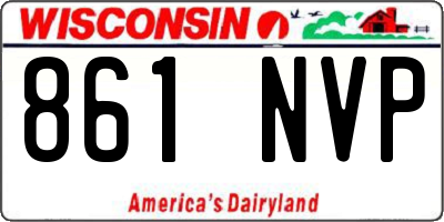 WI license plate 861NVP