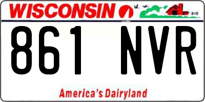 WI license plate 861NVR