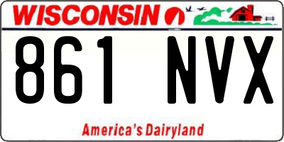 WI license plate 861NVX