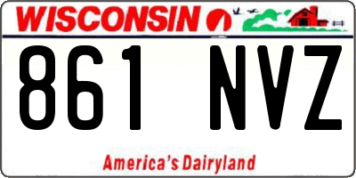 WI license plate 861NVZ